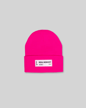 Label Beanie / Magenta - Real Nobody